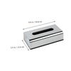 Healifty Household Tissue Organizer Box Chic Design for Home Decor Car Hotel and Office Use Chrome Finish Detachable Tissue Dispenser Modern Vanity Accessory view 2
