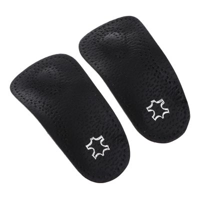 Vaguelly Leather Arch Support Insoles for Flat Feet Invisible Anti-Slip Half Pads for Men and Women Comfortable Shoe Inserts Arch Cushioning for Daily Use