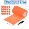 40 Bulk Pack 2 Inch x 5 Yards Orange Self Adhesive Bandage Breathable Cohesive Bandage Wrap Rolls Elastic Self-Adherent Tape First Aid Tape for Stretch Athletic Sports Wrist Ankle Dogs Pet Vet Wrap view 3