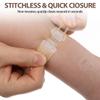 Wound Closure Strips 5Pcs Emergency Laceration Closures Butterfly Stitches Sutures Bandaids Zip Stitch Without Stitches for Hiking Camping Survival Outdoor view 2