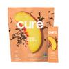 Cure Hydration Performance | Plant-Based Electrolyte Energy Drink Mix | No Added Sugar | Dehydration Relief Powder | 100mg of Caffeine | Non-GMO | Vegan | Pouch of 14 Packets - Peach Tea view 1