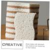 HOMOBABE 6pcs Natural Wood Pulp Cotton Kitchen Scrub Sponges for Multi-Functional Household Cleaning Effortlessly Removes and Grease from Dishes Pots and Bathroom view 3
