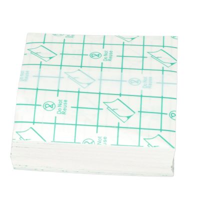 100Pcs Disposable Stretch Bandage Cover Clear Elastic Adhesive Dressing Transparent Film for Wound Protection with PU Material 8x8cm
