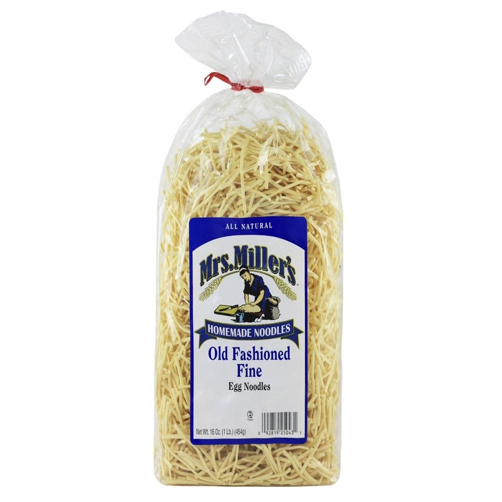AmishTastes Mrs. Miller's Egg Noodles 64 Oz. Variety Box (Fine, Medium, Wide, Pot-Pie)