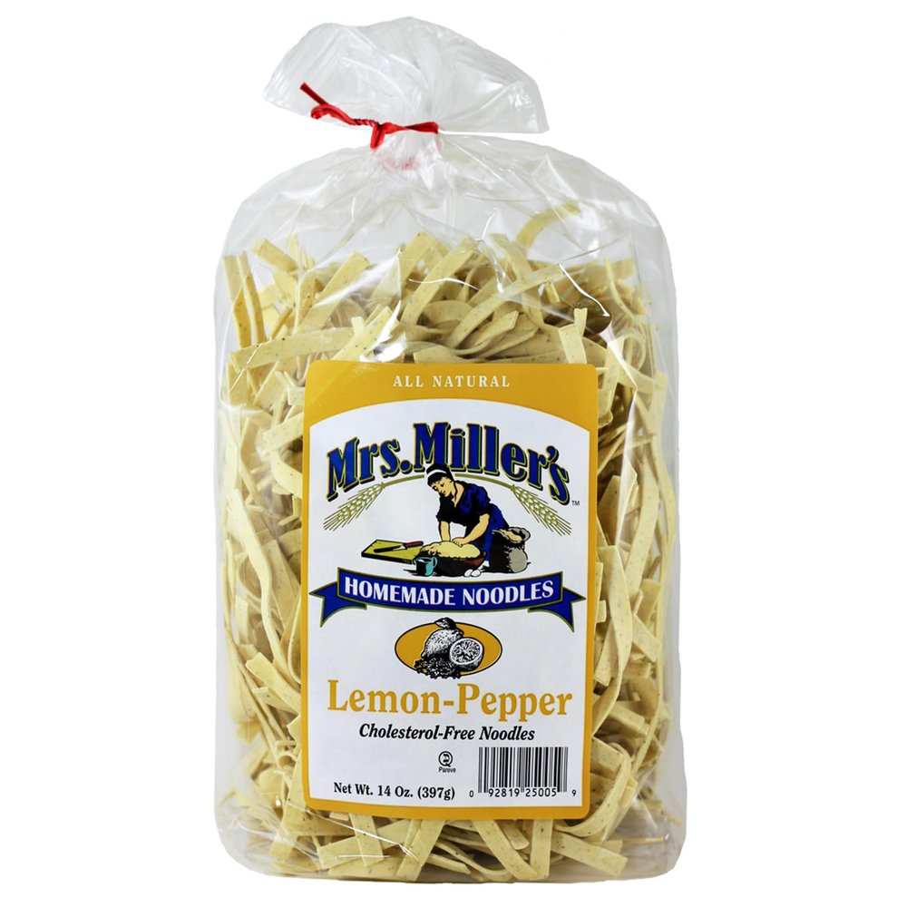 AmishTastes Mrs. Miller's Lemon-Pepper Noodles, 14 Oz. (Pack of 2)