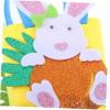 OKUMEYR 2Pcs Felt Easter Bags with Handles for Creative Bunny Basket Easy to Carry DIY Decorate for Candy Treats for Easter Egg Hunts and Spring Celebrations view 3