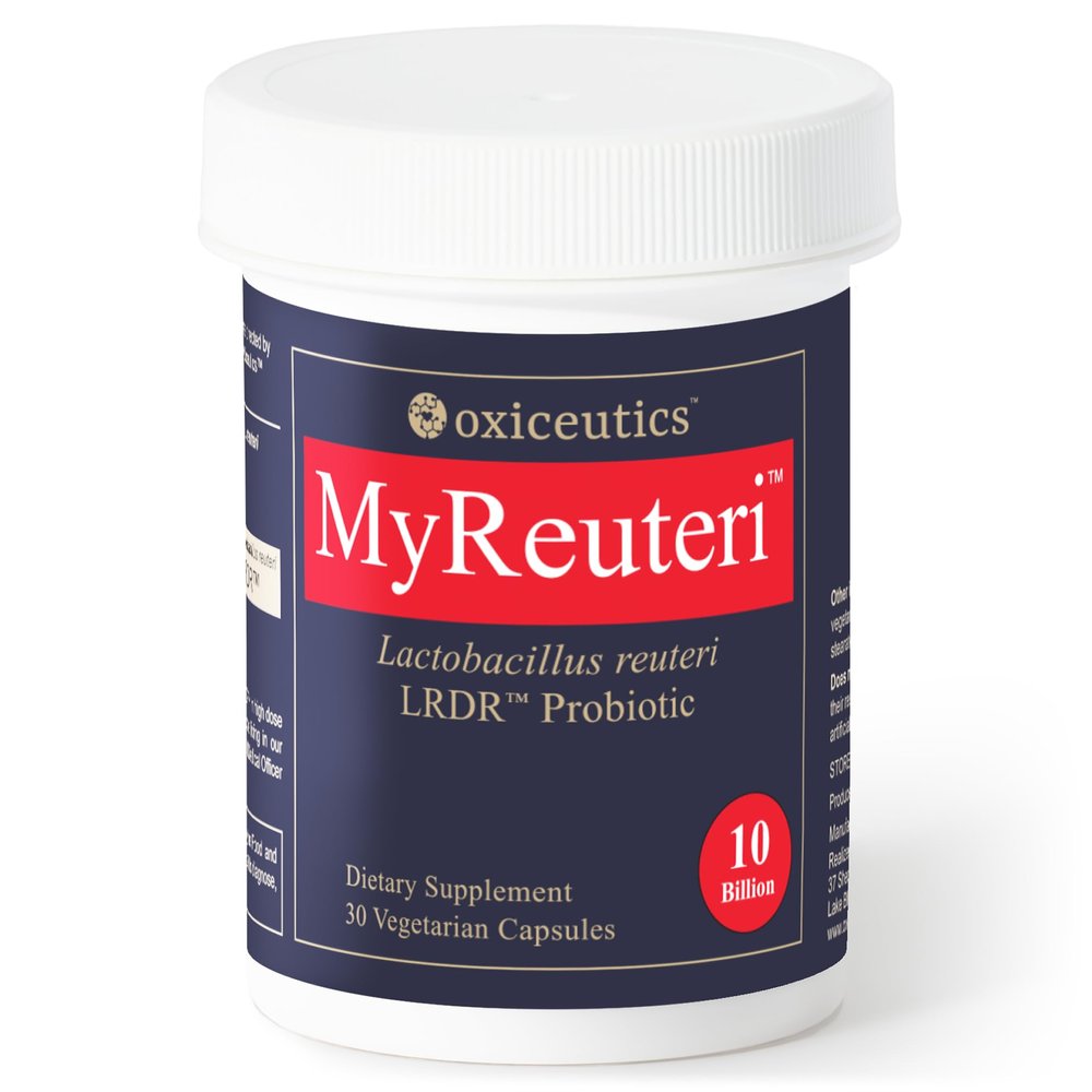 MyReuteri 10 Billion CFU Probiotic Foundational-Strength L. reuteri LRDR + FOS Prebiotic by Dr. William Davis Makes Yogurt-Like Superfood 30 Veg Capsules