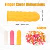 400 Pcs Finger Cots, Disposable Finger Protectors for First Aid, Injury Protection, Keeping Dressing Dry and CleanYellow, White, Pink) view 2