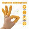 400 Pcs Finger Cots, Disposable Finger Protectors for First Aid, Injury Protection, Keeping Dressing Dry and CleanYellow, White, Pink) view 3