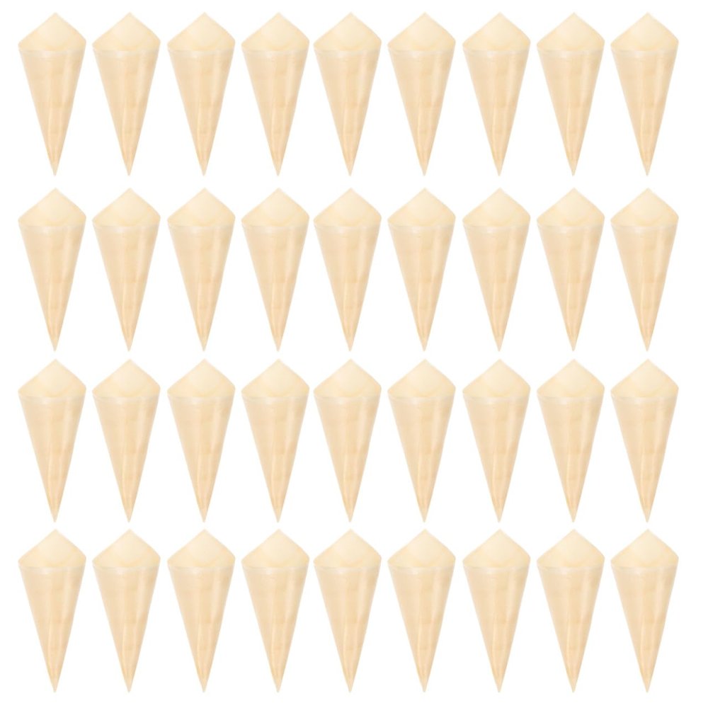MAGICLULU 50pcs Disposable Ice Cream Cones Candy Cones for Parties and Events Snack Packaging