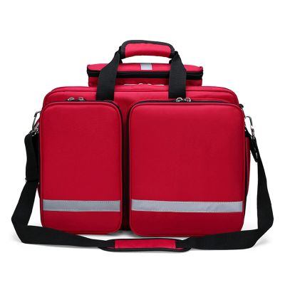 First Aid Backpack Bag Empty Emergency Responder Trauma Bag Empty Professional Large First Aid Bag First Aid Bag for Emergency Ideal for Paramedics(Red)