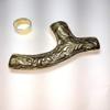 HAVI HANDAL Decorative Walking Stick, Embossed Brass Handle, Solid Brass Design view 3