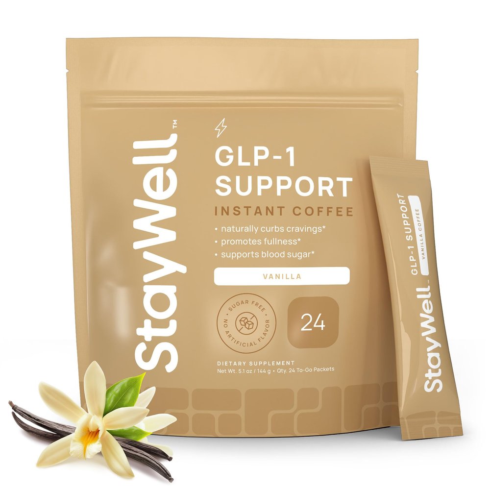 Slim Coffee GLP-1 Supplement | GLP 1 Booster to Control Appetite and Cravings | Great Tasting Metabolic Support - Coffee Bean Extract, Green Tea, Yerba Mate (Vanilla)