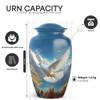 Yatskia Celestial Dove Small Cremation Urns for Human Ashes, Urn for Ashes Adult Male & Female (Classic 10 Inch & 3 Inch) view 2