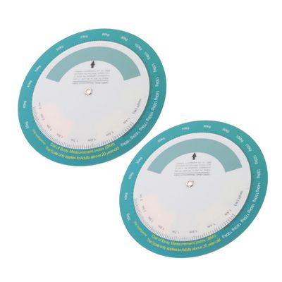 2pcs Bmi Body Index Wheel Wall Mounted Height and Weight Measuring Tool for Health Monitoring Home Gym and Facilities Accurate Bmi Calculation and Easy Use