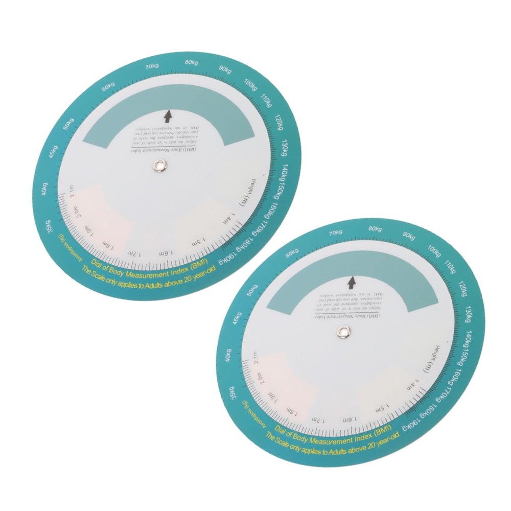 2pcs Bmi Body Index Wheel Wall Mounted Height and Weight Measuring Tool for Health Monitoring Home Gym and Facilities Accurate Bmi Calculation and Easy Use