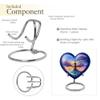 Remembrate Lighthouse Memorials Urns for Human Ashes Mom & Dad - Decorative Cremation Cloud Urns for Male & Female - Blue Large Heart Urn with Stand (8 Inch) view 4