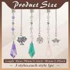 MAYJOYDIY 3 Pcs Natural Amethyst Rose Quartz Pendulum 11.4-11.8inch Crystal Pendulums Set for Divination Dowsing, Wrapped Hexagonal Crystal for Women Men Gemstone Necklaces view 2