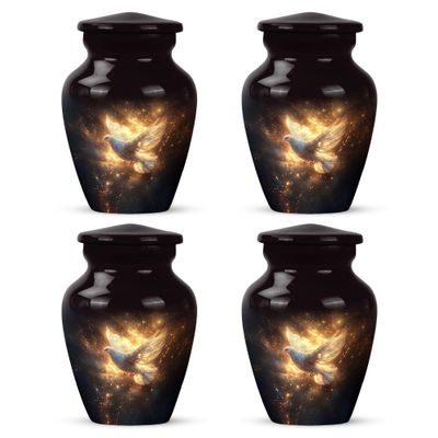 Yatskia Dove Urn for Ashes for Women Small, Funeral Urns for Adult Ashes Men & Women (Classic Pack of 4, 3 Inch)