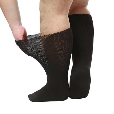 YUSHTPO Extra Wide Socks For Swollen Feet Bariatric None Binding Diabetic Hospital With Grip Men