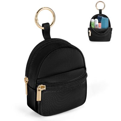 Likesing Asthma Inhaler Case, Thickened Black Inhaler Holder Pouch Compatible for Handy Ventolin, Inhaler Holder Keychain Inhaler Bag for Adults Kids (Storage Bag Only)