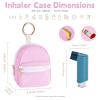 Likesing Asthma Inhaler Case, Thickened Black Inhaler Holder Pouch Compatible for Handy Ventolin, Inhaler Holder Keychain Inhaler Bag for Adults Kids (Storage Bag Only) view 2