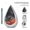 Remembrate Crow Adult Urns for Human Ashes Men and Women - Large Drop Funeral Human Urns for Ashes Cremation - Memorial Urn for Dad and Mom Burial with Velvet Bag, 10 Inch view 2