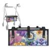 LVEWYB Boho Flowers Walker Accessories Storage Bag Under Seat,Walker Bags for Rolling Walkers with Snap Buttons Basket Bags for Folding Walkers with Wheels view 1