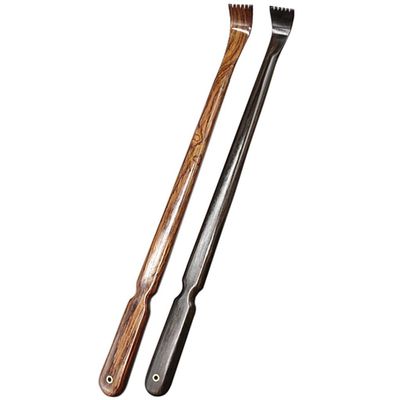 MDHCOP Back Scratcher, Back Scratcher with Hanging Holes, Office Portable Itching Relief Back Grab Tool(Yellow-Brown+Black-Brown)