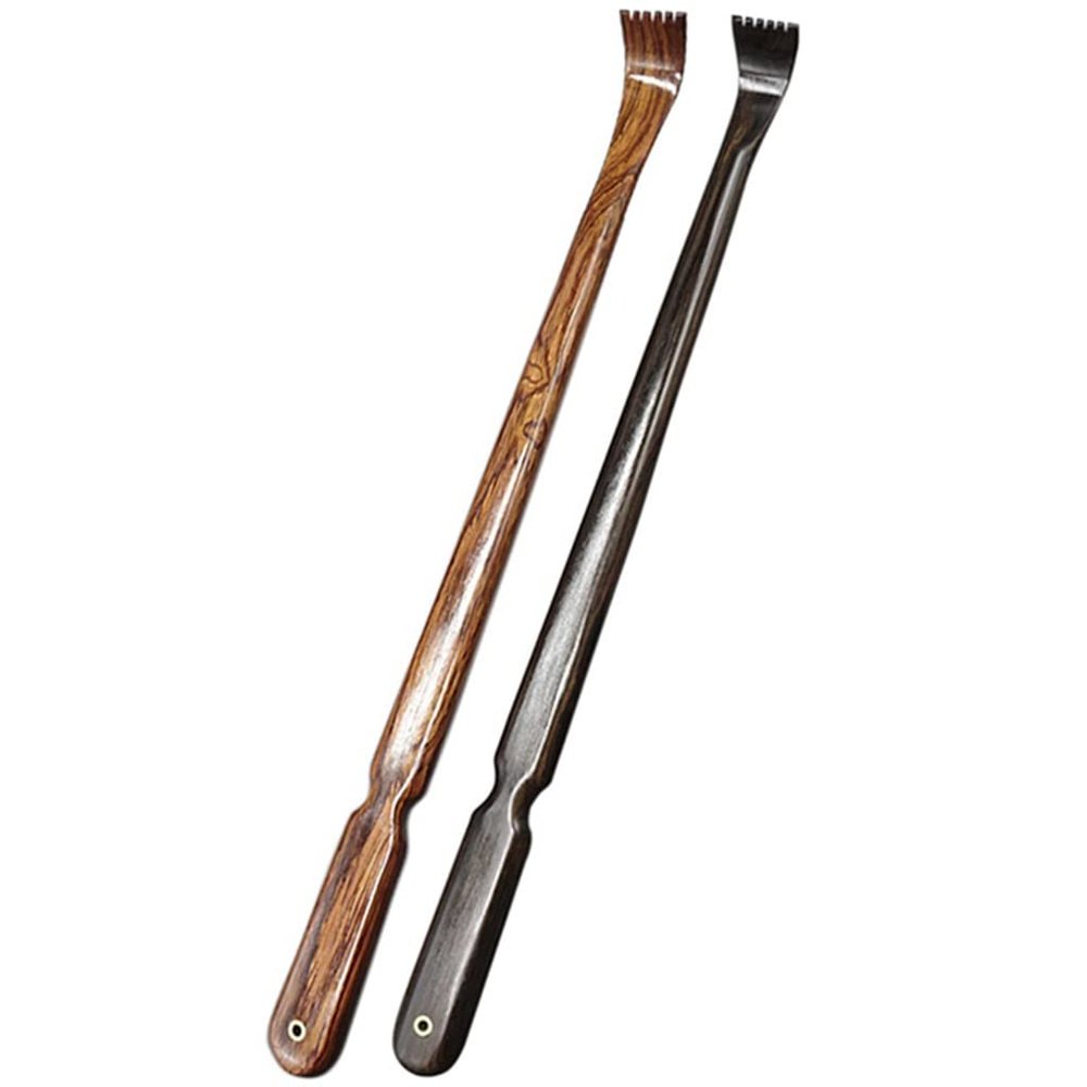 MDHCOP Back Scratcher, Back Scratcher with Hanging Holes, Office Portable Itching Relief Back Grab Tool(Yellow-Brown+Black-Brown)