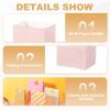 PATIKIL Party Favor Bag, 24 Pcs 3.5x2.4x7.1 Inch Mini Paper Candy Bags Gift Treat Celebration Halloween Goody Birthday Wedding Party with Stickers, Soft Pink view 3