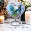 Casketique Peacock Memorial Urn for Ashes for Women Small - Burial Urns for Human Ashes Adult Man 1 Large 4 Keepsake - Cremation Urns for Adult Male - Funeral Urn for Mom & Dad - 8 & 3 Inch view 4
