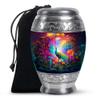 Casketique Peacock Memorial Urns for Human Ashes Adult Female - Large Purple Cremation Urns for Adult Male - Flower Decorative Funeral Urn - Burial Urn for Human Ashes Mom & Dad - 10 Inch view 1
