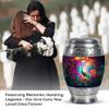 Casketique Peacock Memorial Urns for Human Ashes Adult Female - Large Purple Cremation Urns for Adult Male - Flower Decorative Funeral Urn - Burial Urn for Human Ashes Mom & Dad - 10 Inch view 3