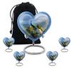 Casketique Peacock Cremation Urns for Adult Male 1 Large 4 Keepsake - Blue Cremation Urn for Ashes for Women - Memorial Urns for Human Ashes Small - Ash Container for Mom and Dad 8 & 3 Inch view 1