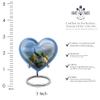 Casketique Peacock Cremation Urns for Adult Male 1 Large 4 Keepsake - Blue Cremation Urn for Ashes for Women - Memorial Urns for Human Ashes Small - Ash Container for Mom and Dad 8 & 3 Inch view 2