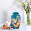 Casketique Owl Memorial Urn for Ashes for Women - Large Blue Funeral Urns for Adult Male - Burial Urns for Human Ashes - Cremation Urn for Mom & Dad - 10 Inch view 4
