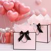 Pink Gift Bags 13, 2 PCS Large Gift Bags with Handles for Girls Women, Portable Gift Bag Set with Tissue Paper Greeting Card and Bow Ribbon, Pink Paper Bags for Birthday Wedding Valentine's Day view 3
