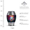 Casketique Peacock Little Cremation Urns for Adult Ashes Women - Mini Purple Memorial Urns for Human Ashes Adult Man - Keepsake Funeral Urn for Mom - Small Flower Burial Urn - 3 Inch view 2