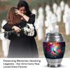 Casketique Peacock Little Cremation Urns for Adult Ashes Women - Mini Purple Memorial Urns for Human Ashes Adult Man - Keepsake Funeral Urn for Mom - Small Flower Burial Urn - 3 Inch view 4
