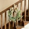 6 Pcs Mini Baby Breath Hanging Wreaths Gypsophila Candle Rings Pillar Holder Wreath Artificial Flower Spring Summer Floral Wreath for Wedding Farmhouse Porch Cabinets Table Decoration view 4