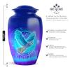 Casketique Owl Cremation Urns for Adult Ashes Women - Large Blue Funeral Urns for Adult Male - Burial Urn for Father - Memorial Urn for Human Ashes Male & Female - 10 Inch view 2