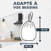 alfapac - 10 x 50 litre bin liners, with sliding closure, sorting of recyclable packaging, transparent, made in France, bi-material recycled & vegetable view 4