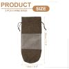 uxcell 2 Pcs Wine Bottle Gift Bags with Drawstrings, Clear Burlap Wine Bags Reusable Liquor Bottle Covers for Wedding Birthday Party, Coffee view 2