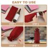 uxcell 2 Pcs Wine Bottle Gift Bags with Drawstrings, Clear Burlap Wine Bags Reusable Liquor Bottle Covers for Wedding Birthday Party, Coffee view 4