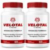 (2 Pack) Velotal Pills Premium Formula Support with Naturally Inspired Ingredients to Help Sustain Energy, Performance & Confidence Easy-to-Take, Just 2 a Day for Your Daily Edge (120 Capsules) view 1