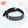 AKOOSY Silicone Wrist Band Stainless Steel Curved Design for Stylish Daily Wear for Parties and Travel and Black Accessory for Men and Women view 4