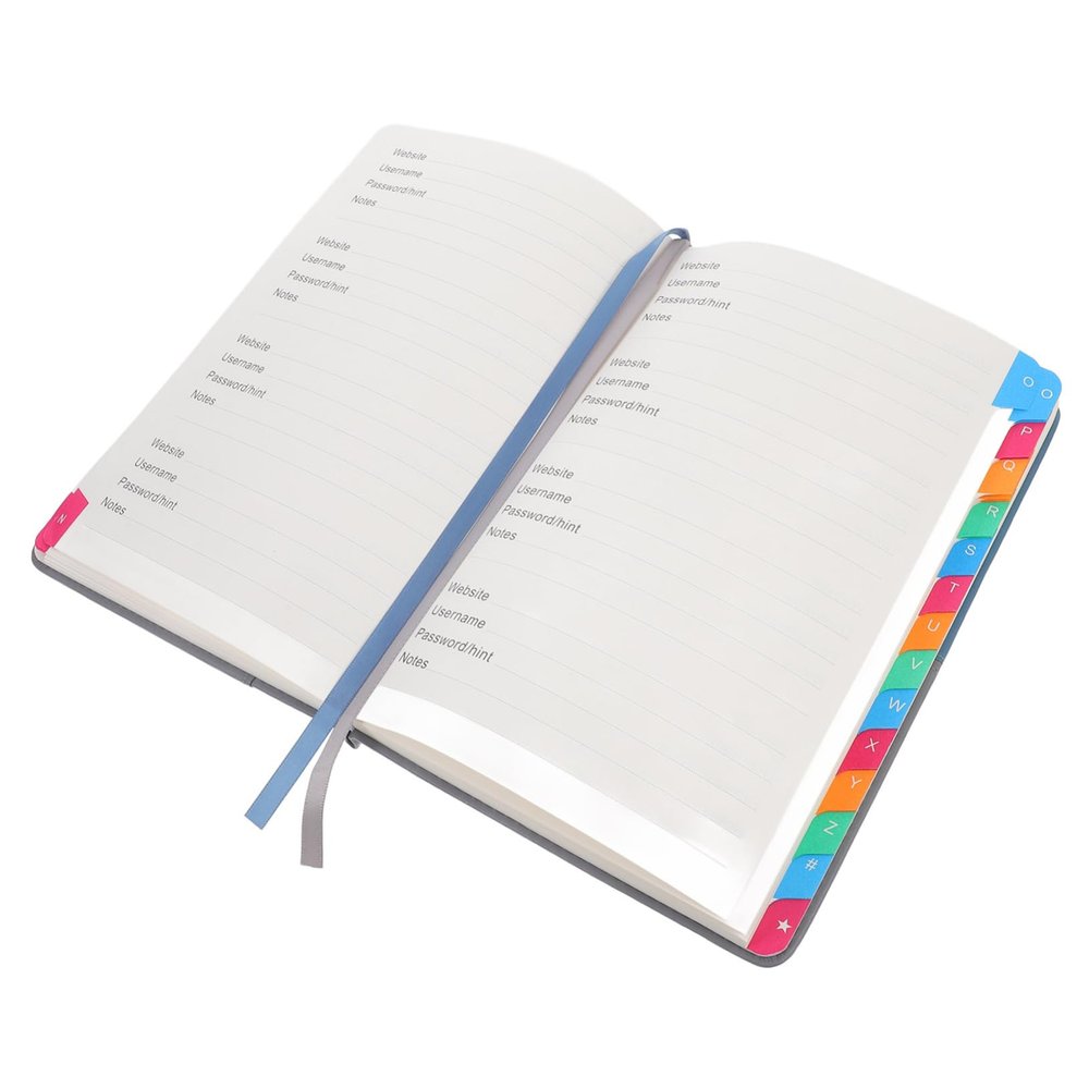 HOMSFOU Password Notebook with Alphabetical Tabs Portable Address Organizer for Websites and Details Password Book for Efficient Management