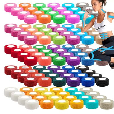 120 Pack Self Adhesive Bandage Wrap Tape Bulk1In x 5Yards 30 colors Self Adherent Wrap Self Stick Bandage Athletic Wraps Tape Stretch Bandages for Stretch Athletic Sports Wrist Ankle Dogs Pet Vet Wrap