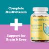 Hyland's Kids Multivitamin + Brain & Eye Health, Sugar Free Natural Mixed Berry Flavored Gummies with Choline, Lutein & Omegas, 60ct Bottle view 2